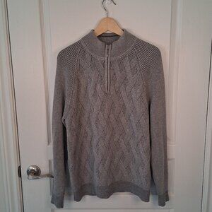 Tommy Bahama Arctic Isles Half-Zip Sweater Men's Medium Cotton Surf Beach